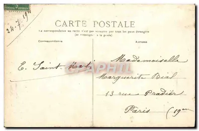 Caen — Widok z Fortyfikacji Zamku — Wydawca nieznany, nr serii 58 — Rewers