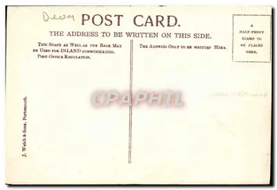 Esplanada i plaża, Paignton — J. Welch & Sons, Portsmouth, nr 201 — Rewers
