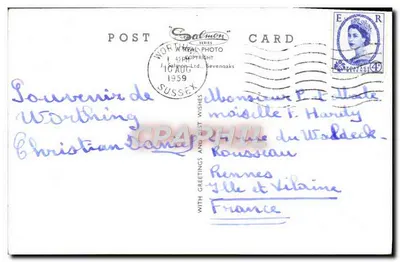 Worthing — Marine Parade e praias — J. Salmon Ltd. série 45 — Verso
