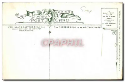 Eastbourne — Splash Point — Série de cartas postais Victoria n°825 — Verso