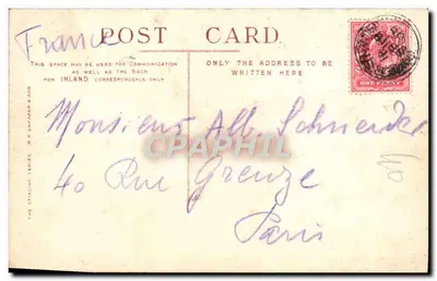 Los Vaporeros — El lago de Annecy — Editor P. S. Sharper & Son — Reverso