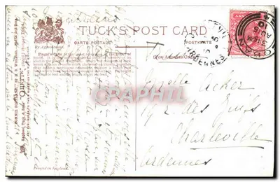 Caverna de Fingal, Staffa — vista das colunas de basalto — Tuck's Post Card — Verso