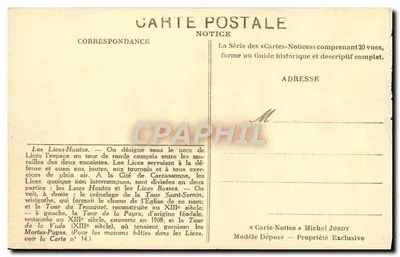 Carcassonne — Les Lices-Hautes — Editor Michel Jordy, n°13 — Reverso