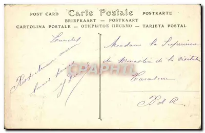 Lourdes — Gave de Pau, Stary Most i Zamek Fort — ND Phot. — Rewers