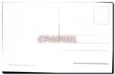 Genewa - Wyspa Rousseau i Góra Blanc — Fot. Wydawca O. Sartori - Genewa — Rewers
