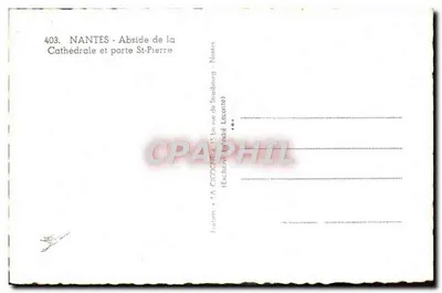 NANTES - Abside da Catedral e porta St-Pierre — Edição 'A CLOCHET' - n°403 — Verso