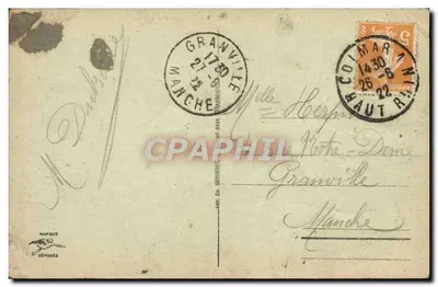 Cartolina d'epoca Colmar Vista Generale E Panorama Dei Vosgi — Verso