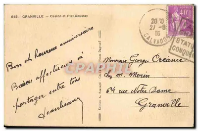 Granville — Kasyno i Plat-Gousset — Wydawnictwo A. Bennard — Rewers