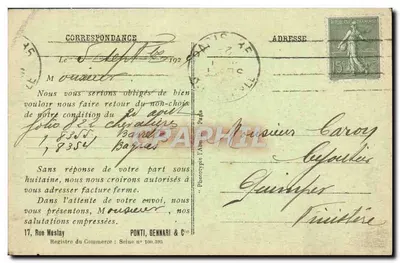 Paris - A Câmara dos Deputados e o Ponte da Concórdia — editor desconhecido, n° 187 — Verso