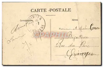 Viaduc de Souzin mi-côte de Bon-Repos — vue du viaduc avec train en mouvement — éditeur R. Hanne, S.-B. n° 4208 — Rewers