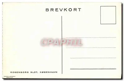 Rosenborg Slot — Copenhague — editor Edmont H. Petersen — Verso