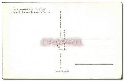 Gorges da Jonte — O Salto do Lobo e o Vaso de Sèvres — Éditions d'Art — Verso