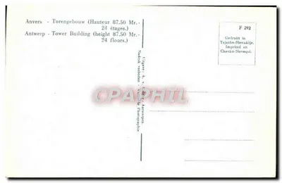 Antwerpen — Toreengebouw (wysokość 87,50 m — 24 piętra) — Rewers