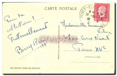 O Torrente dos Moinhos — A Alta Tarentaise — Braun & Cie, Imp. House-Dornach, n°14873 — Verso