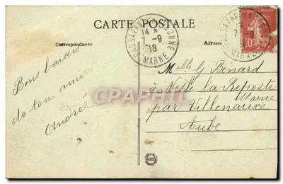 Passavant-en-Artonne — Monument aux morts avec inscription sur la Grande Guerre — Visé 8e Région, n° 252 — Rewers