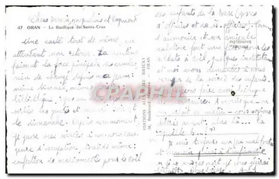 Bazylika Santa-Cruz — Oran — Wydawca Albrecky, nr 47 — Rewers
