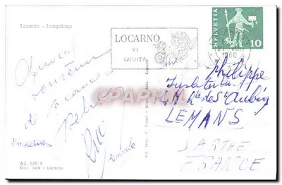 Palmeiras à beira do lago - Locarno - Lungolago — editor Alfa, n° A2-923/3 — Verso