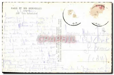 Les Invalides — Paris — Editor Guy — Verso