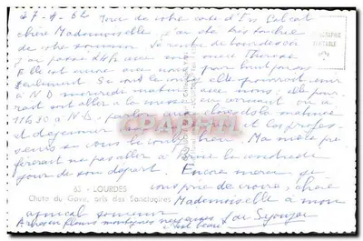 Spadzista Gave, blisko Świętych Miejsc — Lourdes — wydawca Yan, nr 47 — Rewers