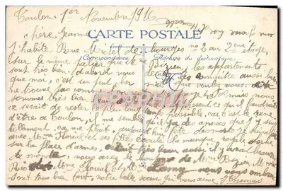 Plaza Vauban en la Estación P.L.M. — Toulón — editor V.I.S. n° 2866 — Reverso