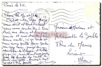 Arco do Triunfo — Paris — editor Chantal, número de série não visível — Verso