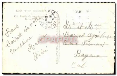 Notre-Dame de Paris — Abside da catedral — Éditions d'Art CDTV, n°426 — Verso