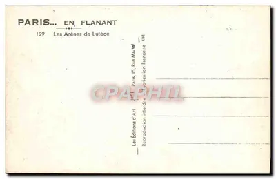 Areny Lutecji — Paryż — Éditions d'Art — Rewers