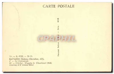 Gavarni (Sulpice Chevalier said) — The Carnival — publisher Nathan, Paris, no. 4.05 — Back