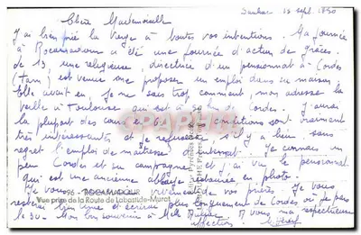 Widok z drogi Labastide-Murat — Rocamadour — Wydawca: Élfe — Rewers