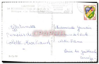 La Bourboule — Brzegi i mosty Dordogne — Wydawnictwo Olliforgues — Rewers