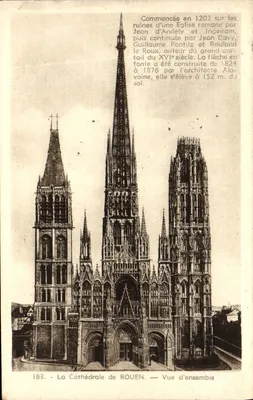 Katedra w ROUEN — Widok ogólny — Wydawca nieznany, numer seryjny 183