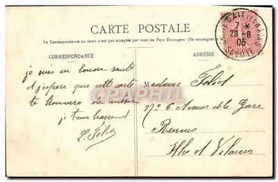 O Lago do Bourget e a Dent du Chat — n°857 — Verso