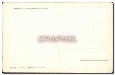 Ginevra — Vista presa dalla Jetée — Charraux Frères & Co, Ginevra, n° 15702 — Verso