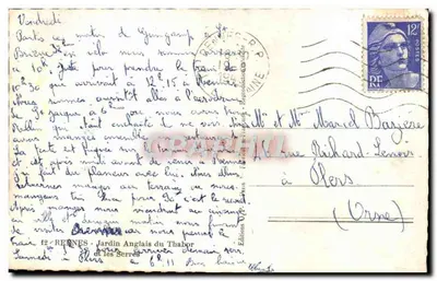 Angielski ogród w Thaborze — Rennes — Wydawnictwo O.P. Wautier — Rewers