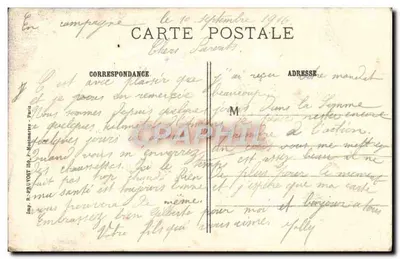 Amiens (Somma) - Katedra — Wojna 1914-16 - Gwarancja przed bombardowaniami — TURCAN, wyd. Amiens — Rewers