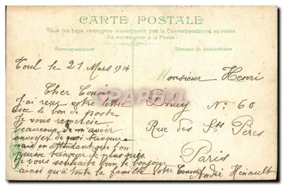 Toul — Façada Hôtel-de-Ville — L.V.C. n° 3046 — Rewers