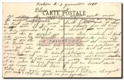 Poitiers — Panorama tirado do Boulevard Aboville — LL. — Verso