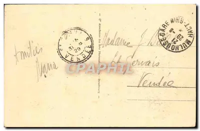 Mulhouse - Hotel Pocztowy i Kanał — wydawca nieznany, n° 4 — Rewers