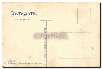 Metz — Pomnik Marszałka Neya — n° 100125 — Rewers