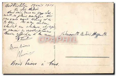 Ruínas de Hardenburg perto de Bad Dürkheim, Palatinado — interior — editor desconhecido, número de série não visível — Verso
