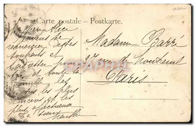 Cartolina d'epoca Hayes paesaggio ai margini dell'acqua — Verso