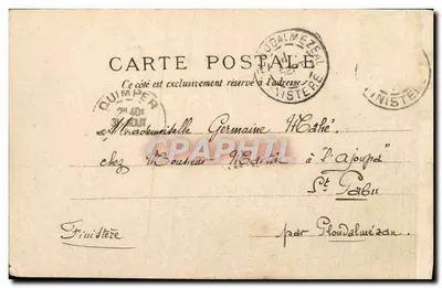 Quimper — Le Champ de Bataille et la Préfecture — Villamb, éditeur — Verso