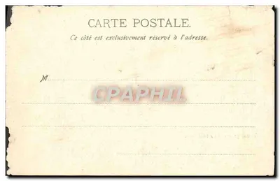 Bilhete postal antigo Orthez O Velho Ponte Lavandières — Verso