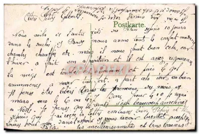 Strassburg i. E. Pałac Cesarski — widok budynku z kopułą i statuami — wydawca nieznany — Rewers