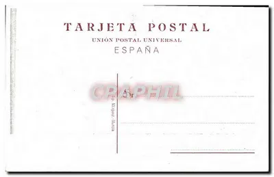 Statua proroka Simeona trzymającego Dzieciątko Jezus — Muzeum prowincjalne sztuki w Murcii — Wydawca: Tarjeta Postal Unión Postal Universal — Rewers