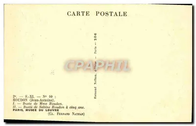 Busti di Jean-Antoine Houdon — Busto di Mme Houdon e Busto di Sabine Houdon a cinque anni — Fernand Nathan — Verso