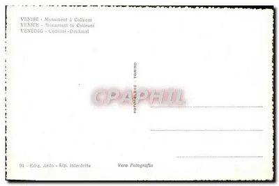Vénérée - Monument a Colleoni — editor Ardo, série 94 — Verso