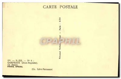 Taniec — Teatr Wielki — Carpeaux (Jean-Baptiste) — wydawca Nathanaël, Paryż — Rewers