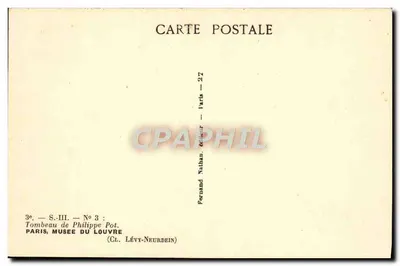 Tumba de Felipe Pot — París, Museo del Louvre — editor Fernand Nathan, n° 3 — Reverso