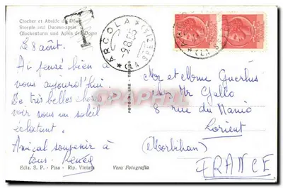 Pisa - Torre de Pisa e Catedral — Vera Fotografia, n° 1985 — Verso